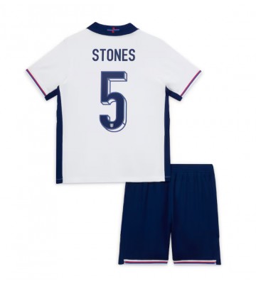 England John Stones #5 Hjemmebanesæt Børn EM 2024 Kort ærmer (+ korte bukser)